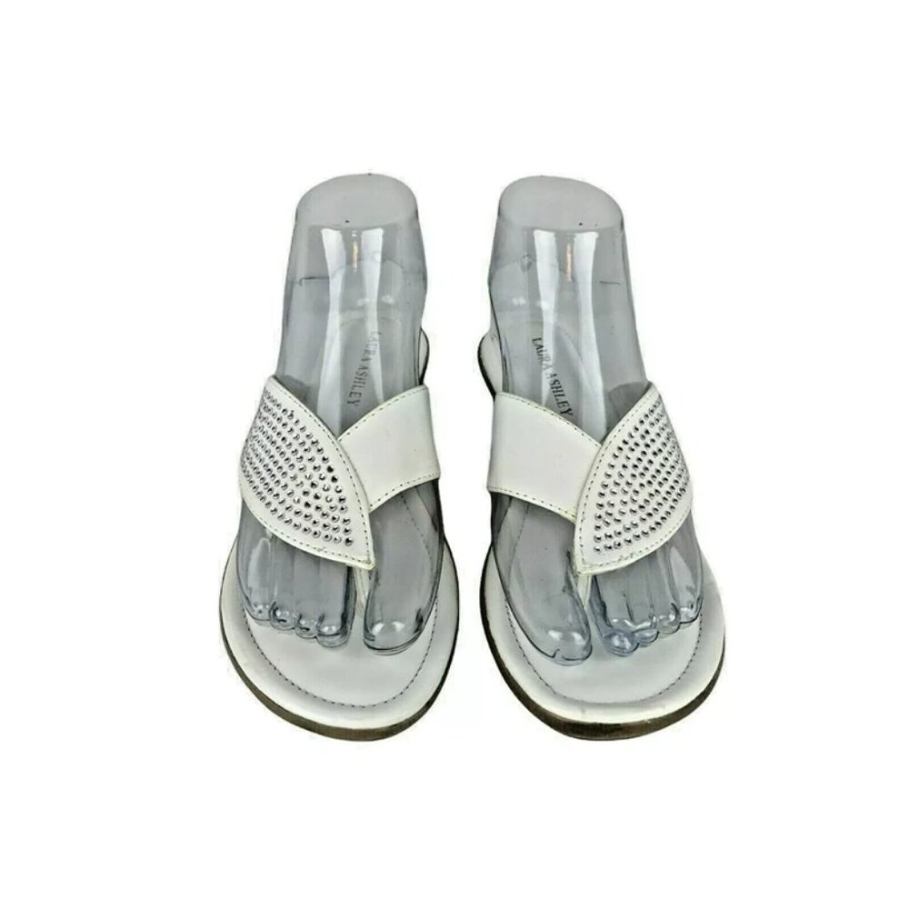 Laura Ashley Womens Maybury S1412250 White Brown Slide Sandals‎ Size US 6.5 M - Picture 4 of 9